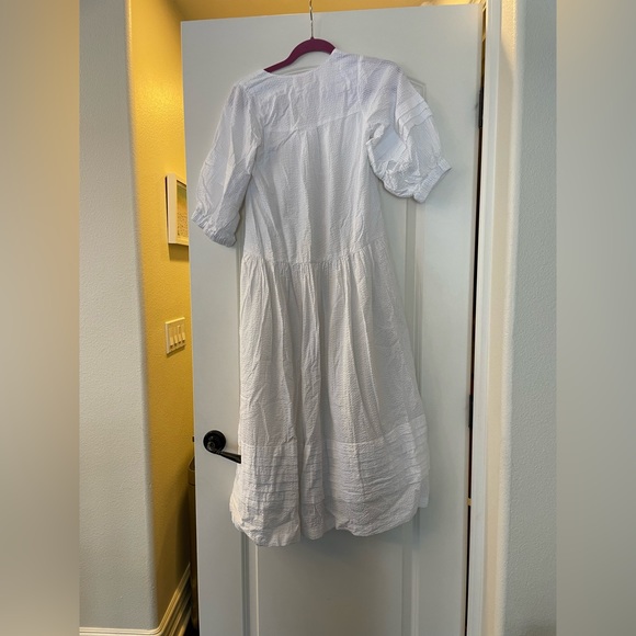 NWT Seraphina London Midi Pleat Dress in white - Picture 3 of 6